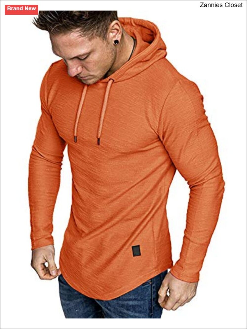 Mens Cotton Blend Hoodie Pullover Workout Gym Muscle Shirt